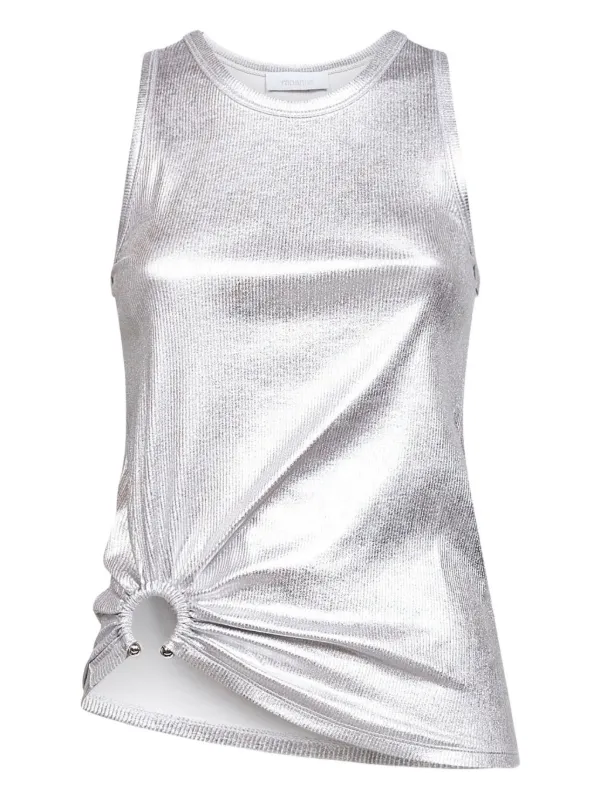Rabanne Asymmetric-hem Top in Silver