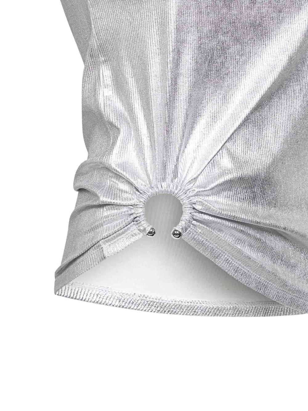  Rabanne Asymmetric-hem Top - Silver 