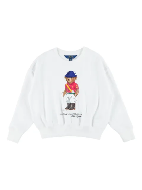 POLO RALPH LAUREN KIDS bear-print fleece sweatshirt
