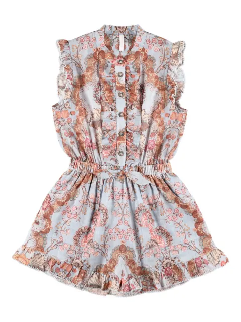 ZIMMERMANN Kids frilled floral jumpsuit