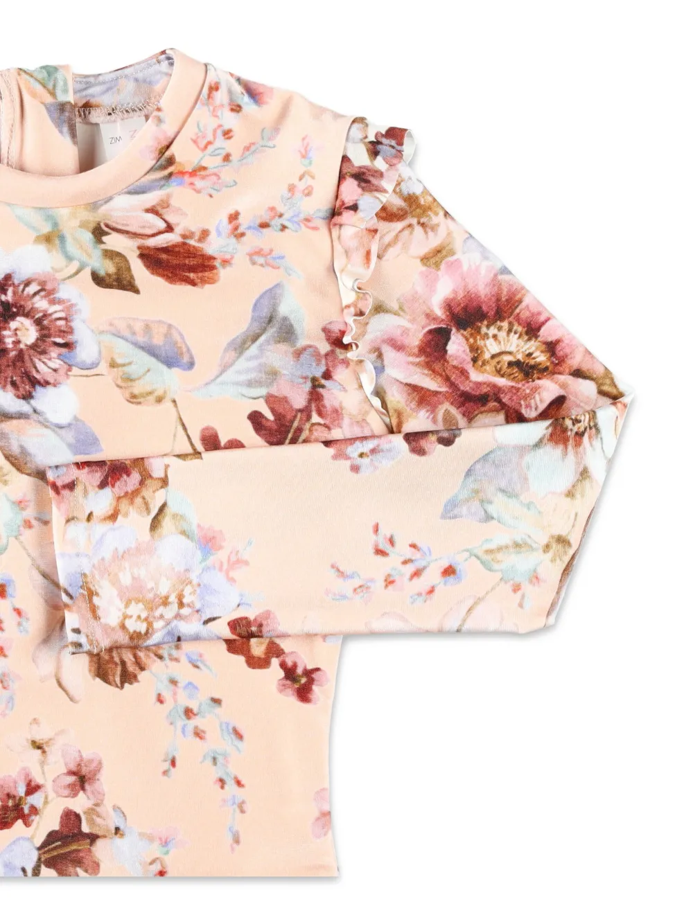 Awaken Ruffled Floral Long-Sleeves Swimsuit