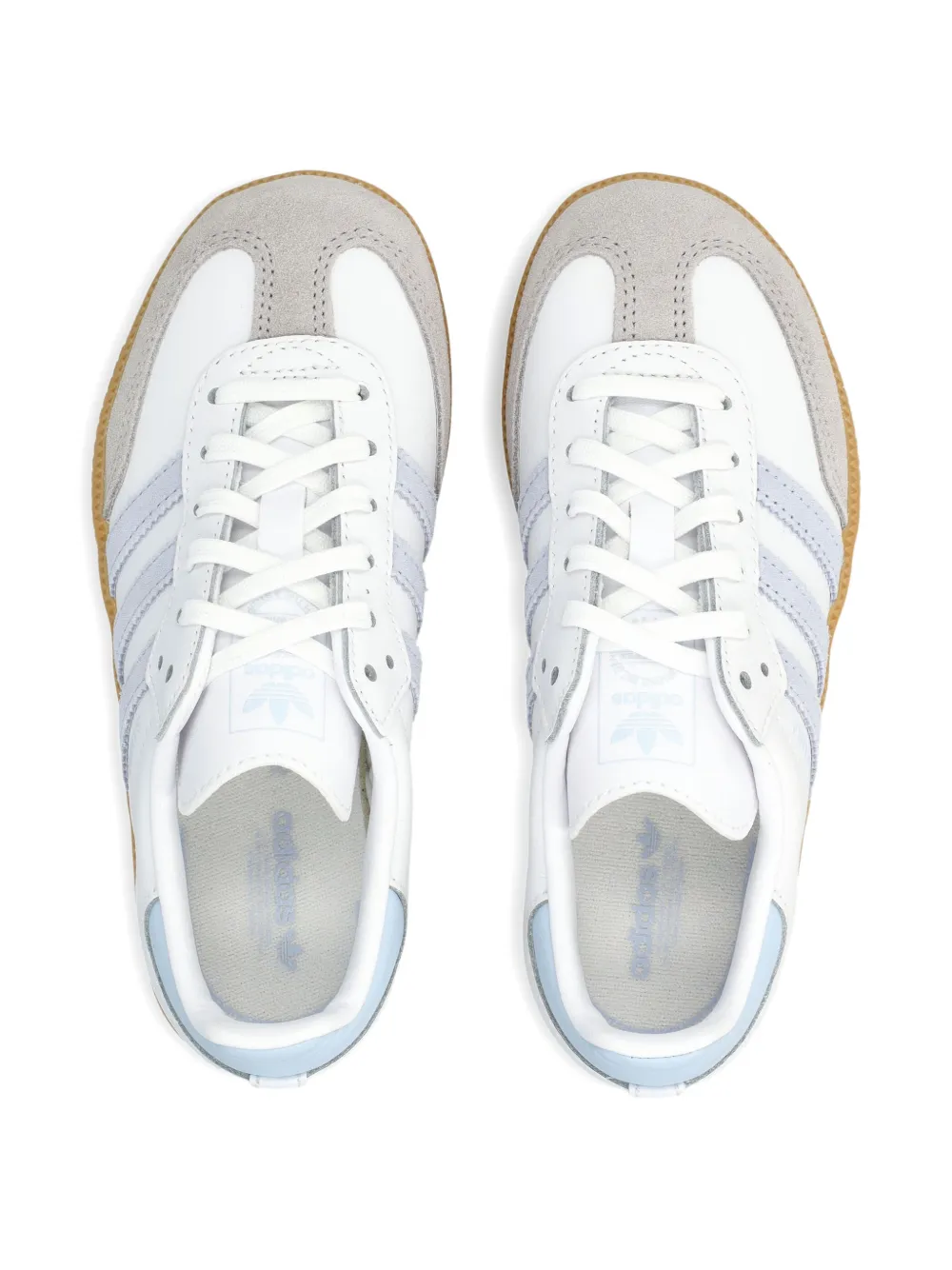 adidas Kids Samba OG gestreepte sneakers Wit