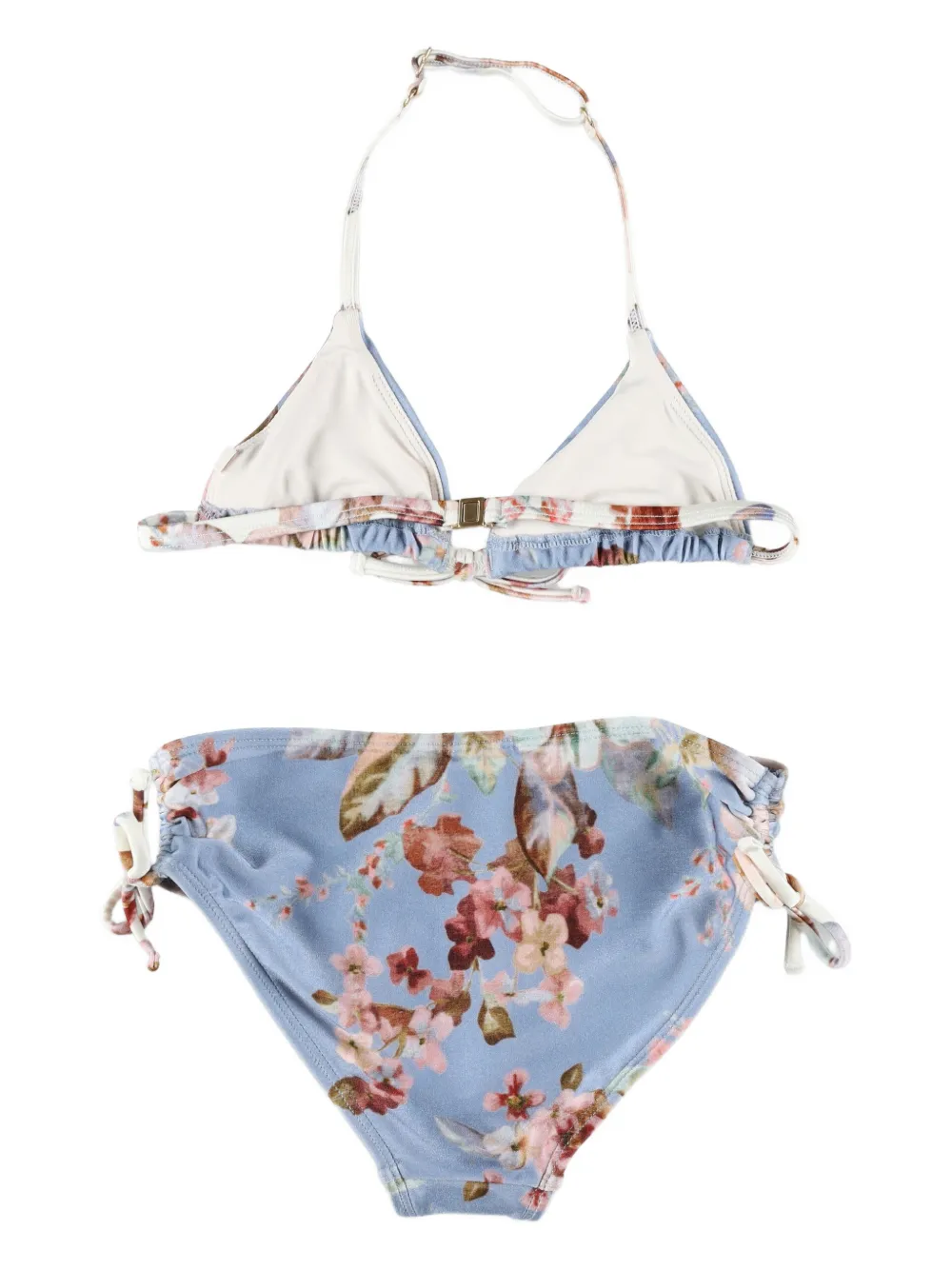  Zimmermann Kids Floral Triangle Bikini - Blue 