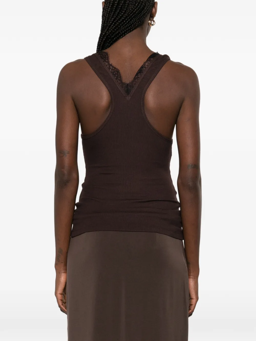 Nanushka Siara tanktop met V-hals Bruin