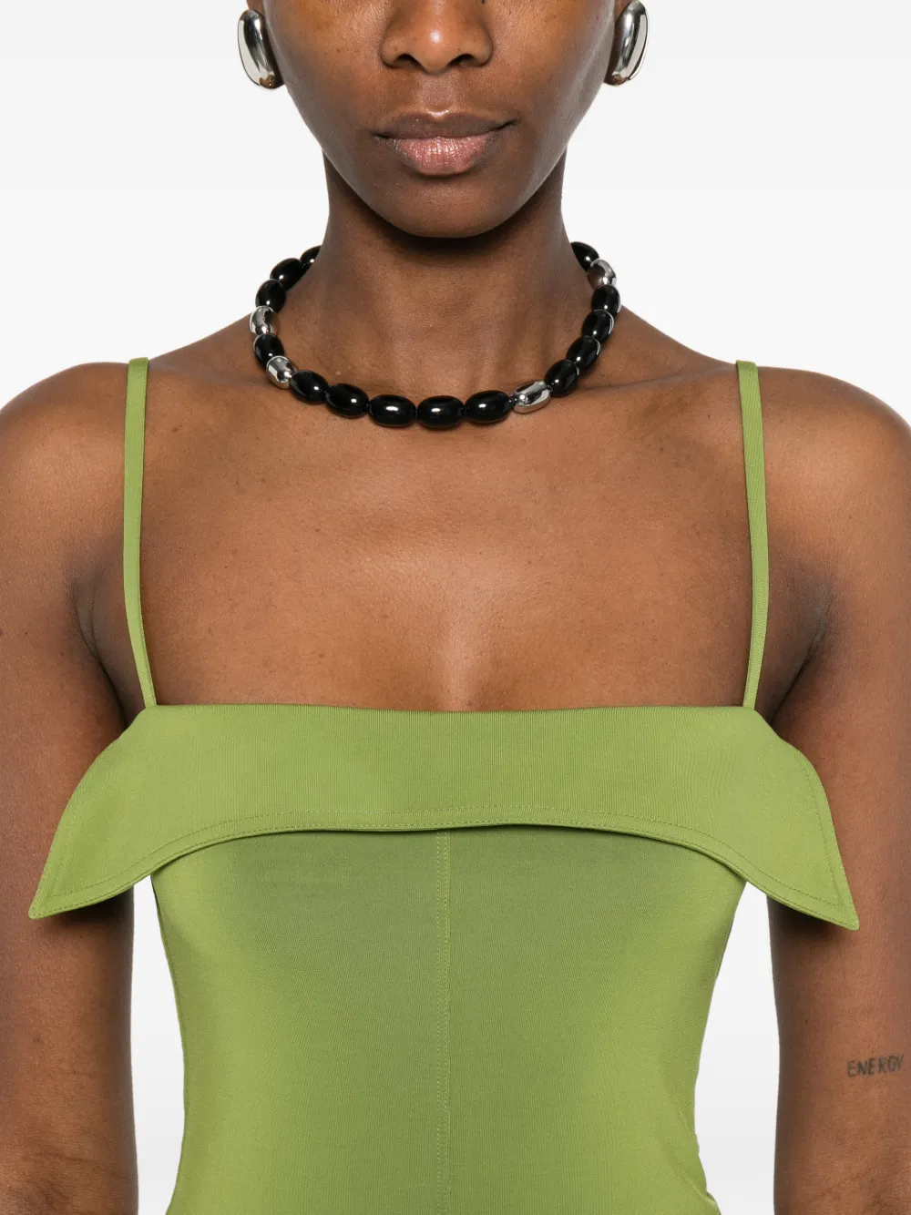 Nanushka Marinie top met vierkante hals Groen