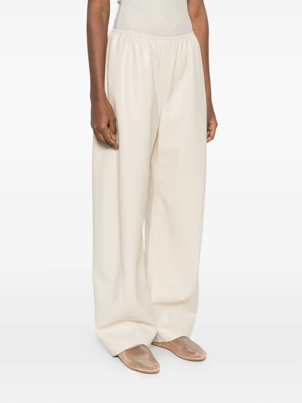  Nanushka Elastic Waist Barrel Leg Trousers - Neutrals 