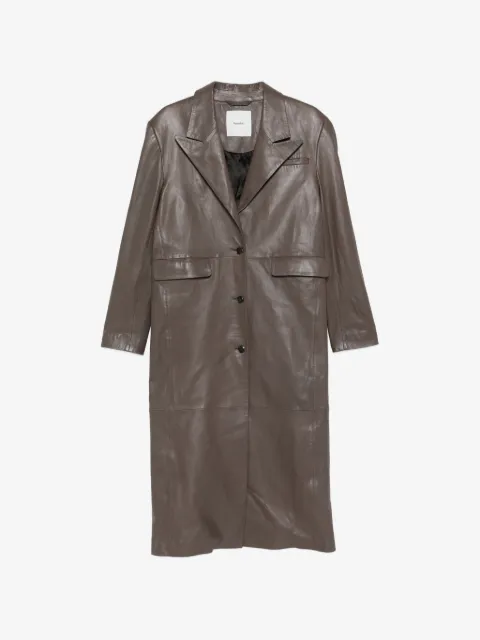 Nanushka single-breasted leather coat