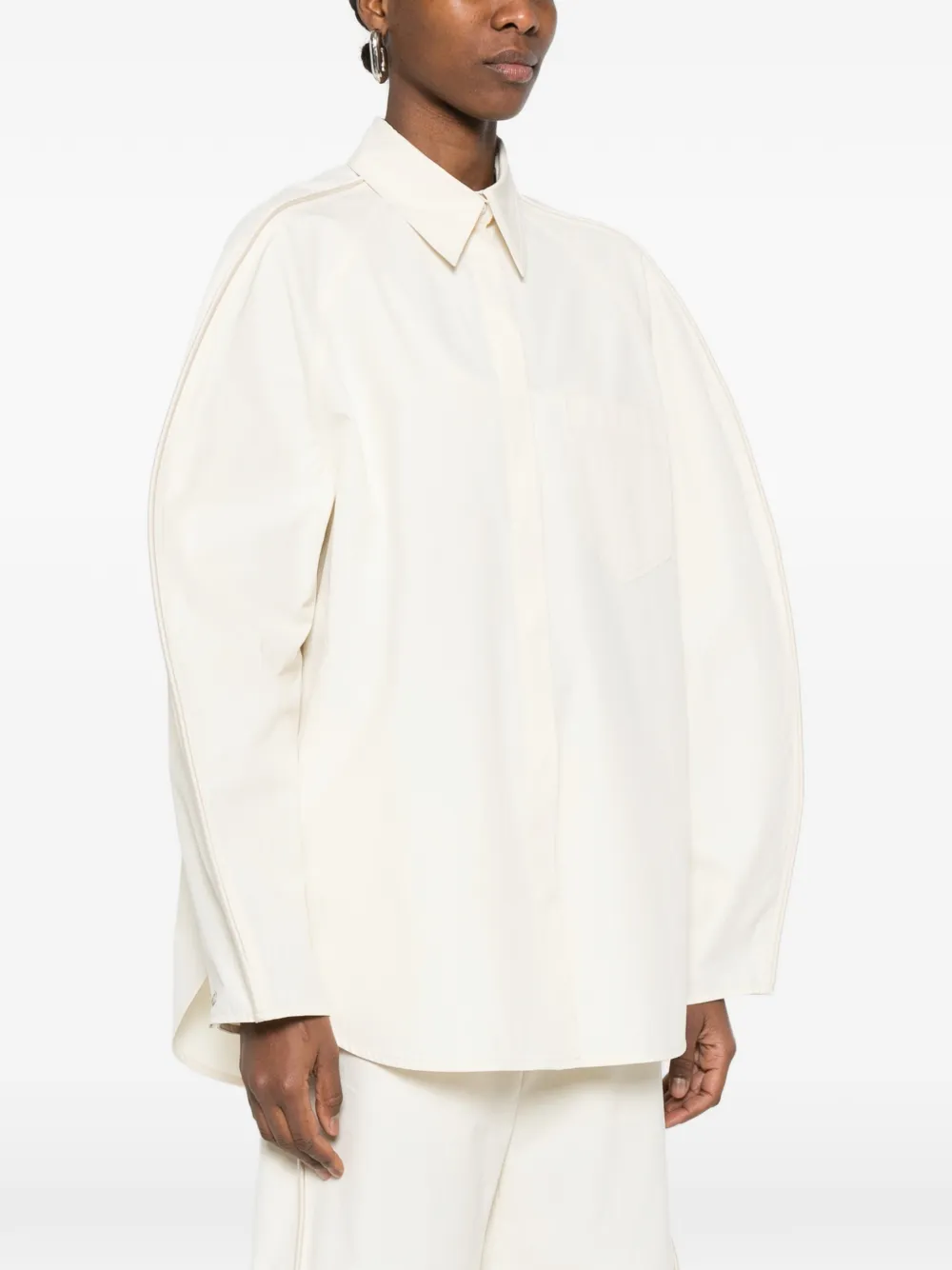 Nanushka Blouse met ballondetail Beige