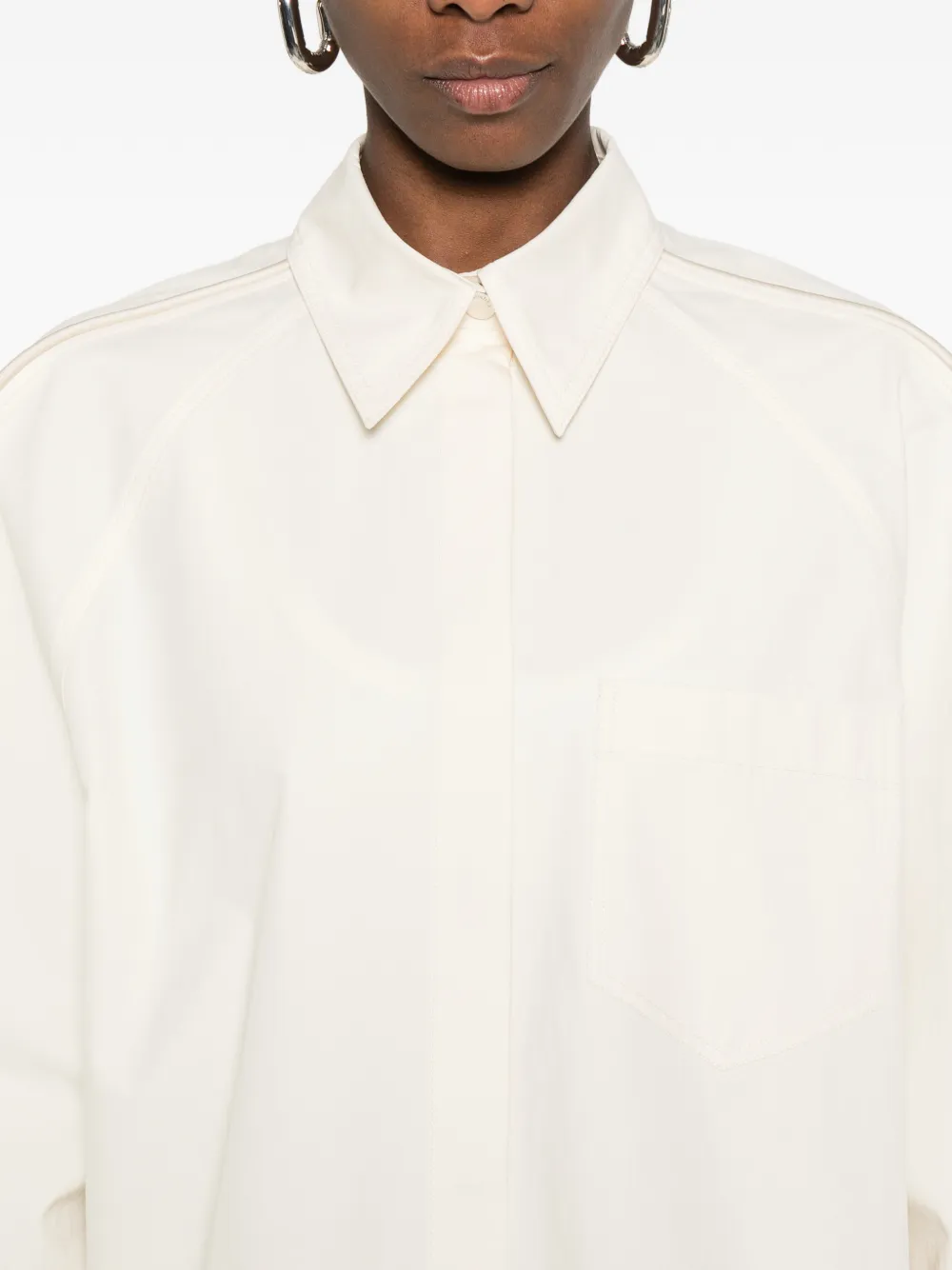 Nanushka Blouse met ballondetail Beige