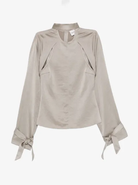 Nanushka detachable-bolero tie-detail top