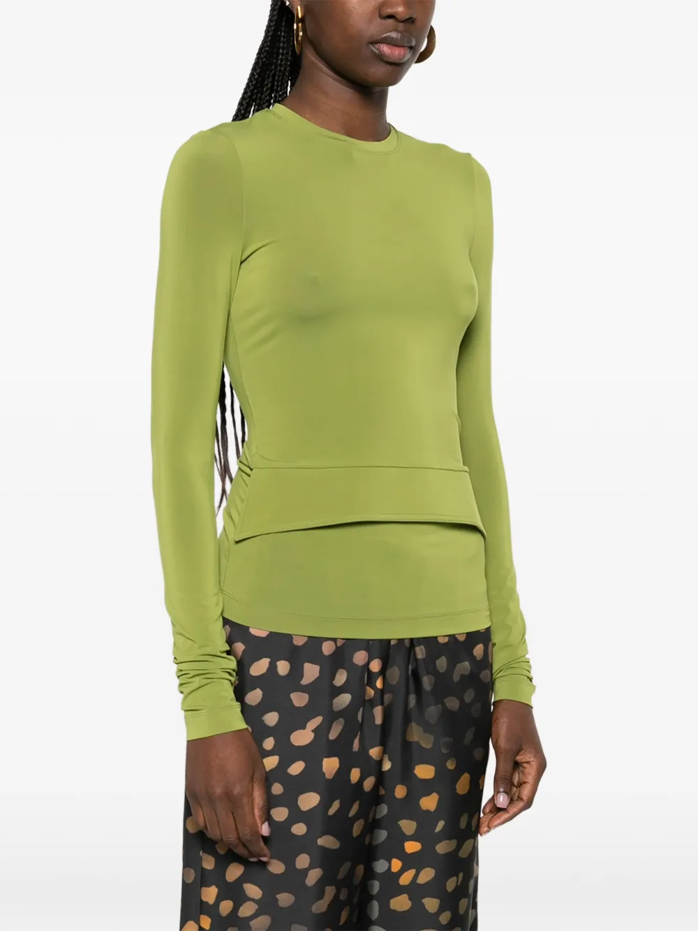 Nanushka Top met ronde hals Groen