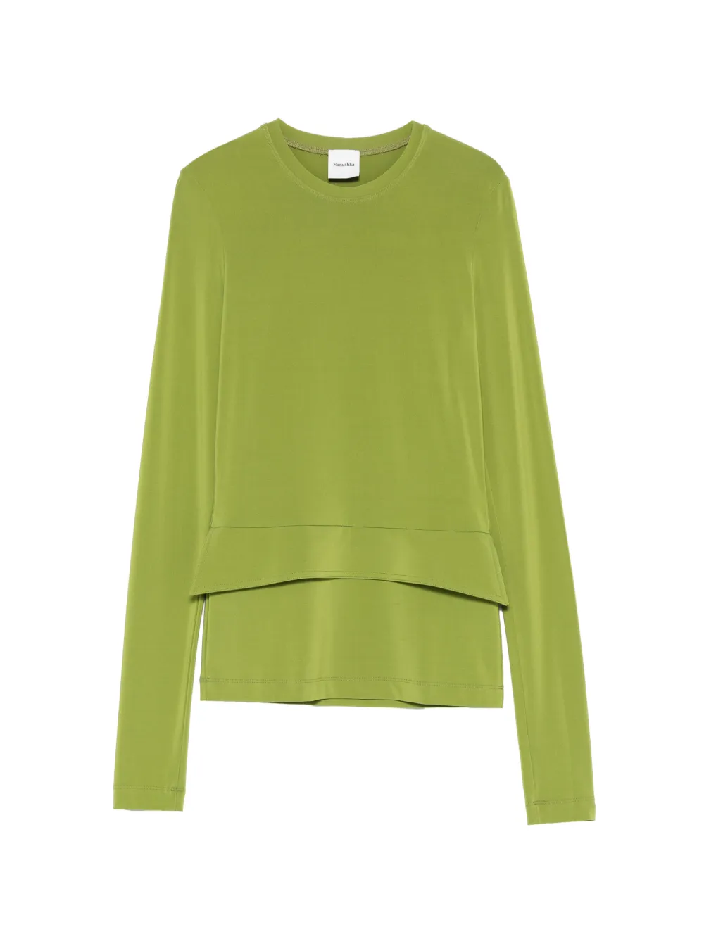 Nanushka Top a maniche lunghe con scollo rotondo - Verde