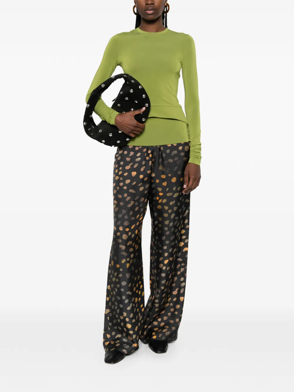 Nanushka Top met ronde hals Groen