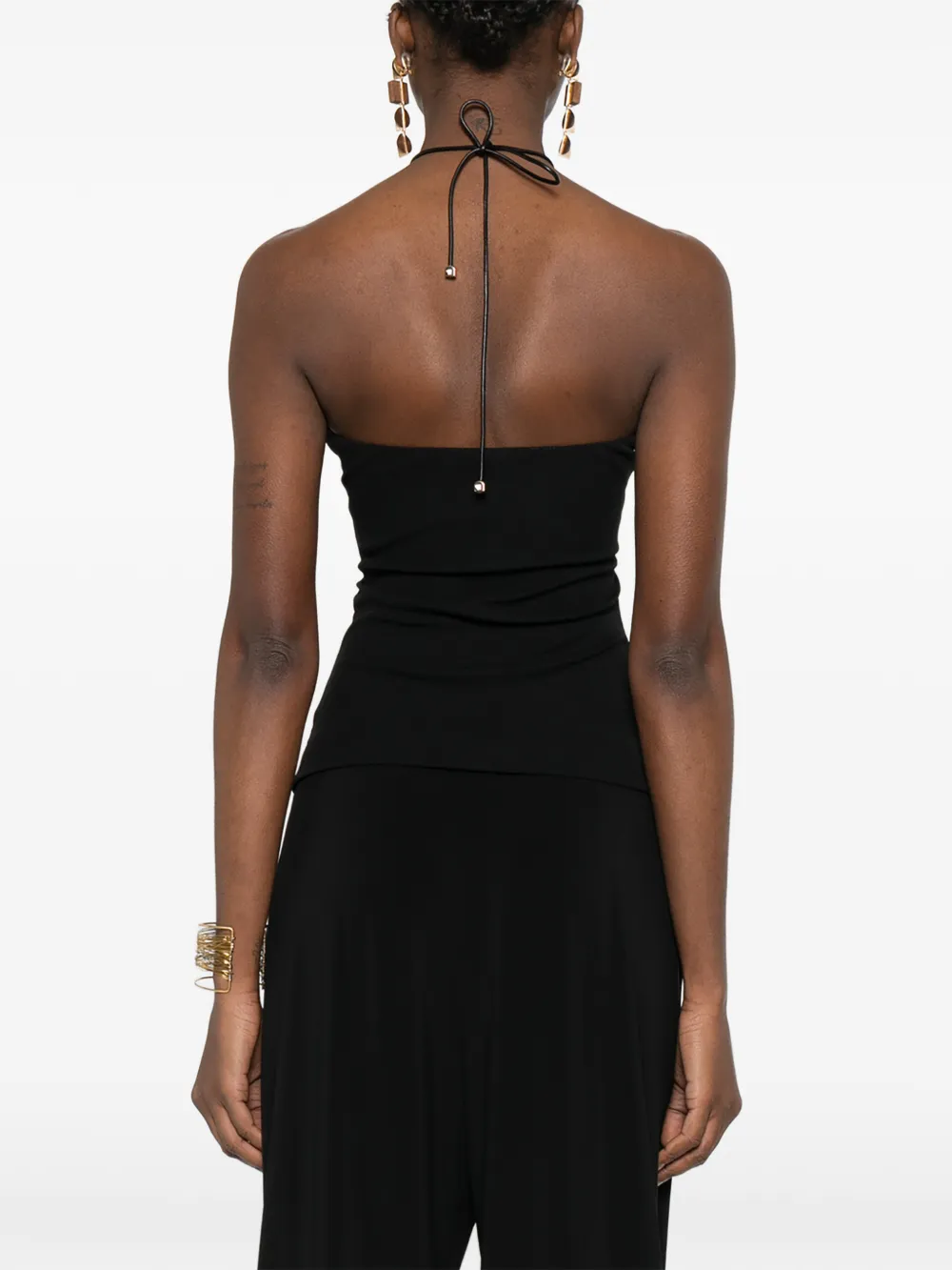 Nanushka Bandeau top met uitgesneden band Zwart
