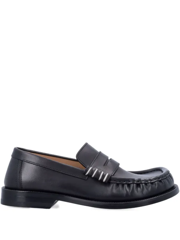 JW Anderson ローファー　37サイズ 厚底　レザー JW Anderson レザーローファー | ブラック | FARFETCH JP