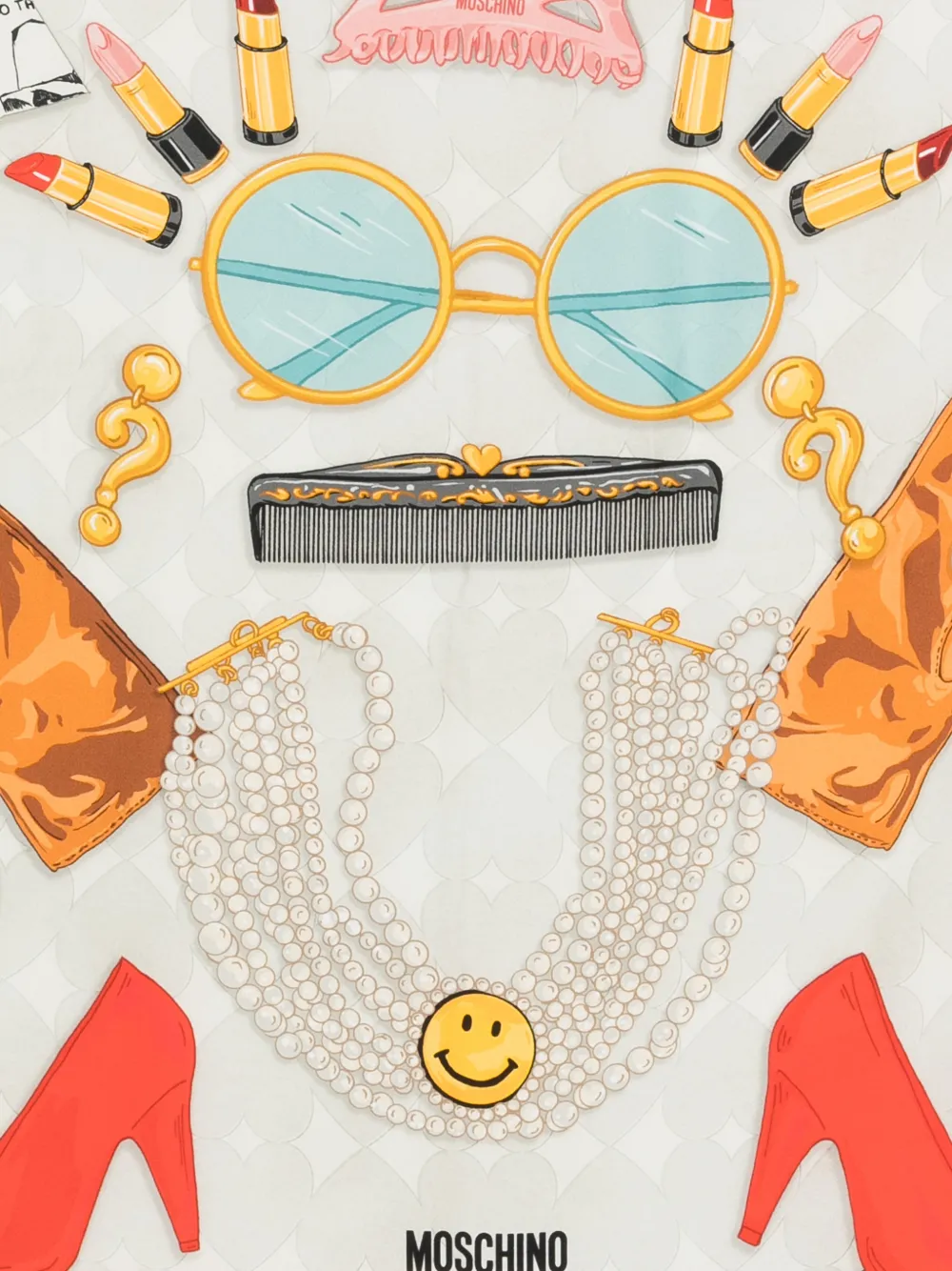  Moschino Graphic-print Scarf - Neutrals 