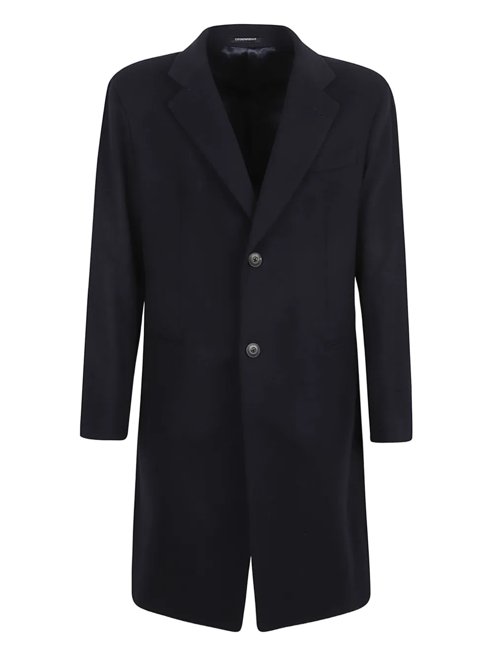 Emporio Armani button cashmere coat - Blu