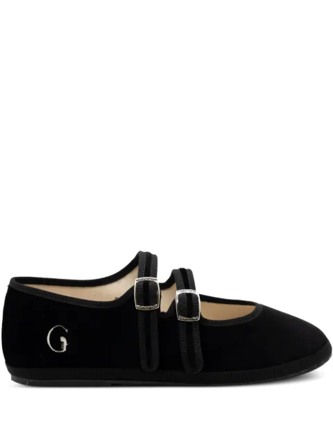Gondolina  Gondola Mary Jane double-lace ballet flats