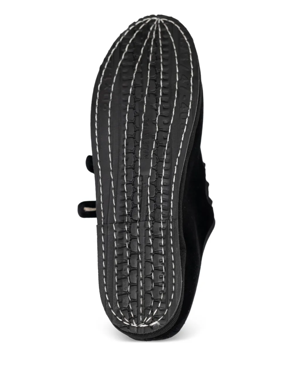 Gondolina Gondola Mary Jane ballerina's met dubbel kant Zwart