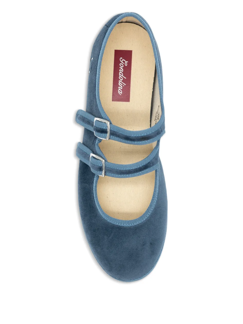 Gondolina Rialto Mary Jane Double-lace Ballet Flats In Blue
