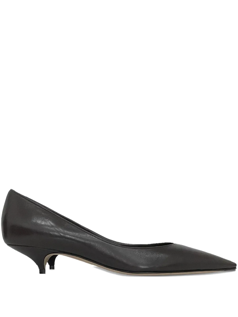 The Row pointed-toe kitten-heel pumps | Brown | Image 1
