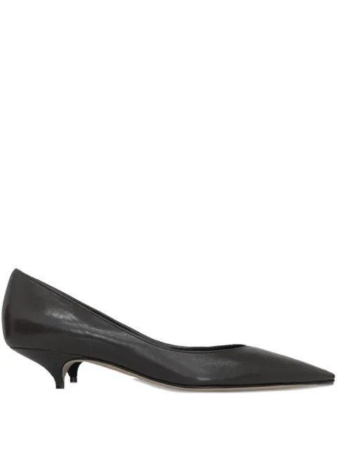 The Row pointed-toe kitten-heel pumps