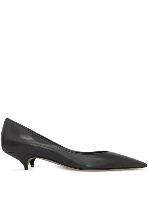 The Row pointed-toe kitten-heel pumps