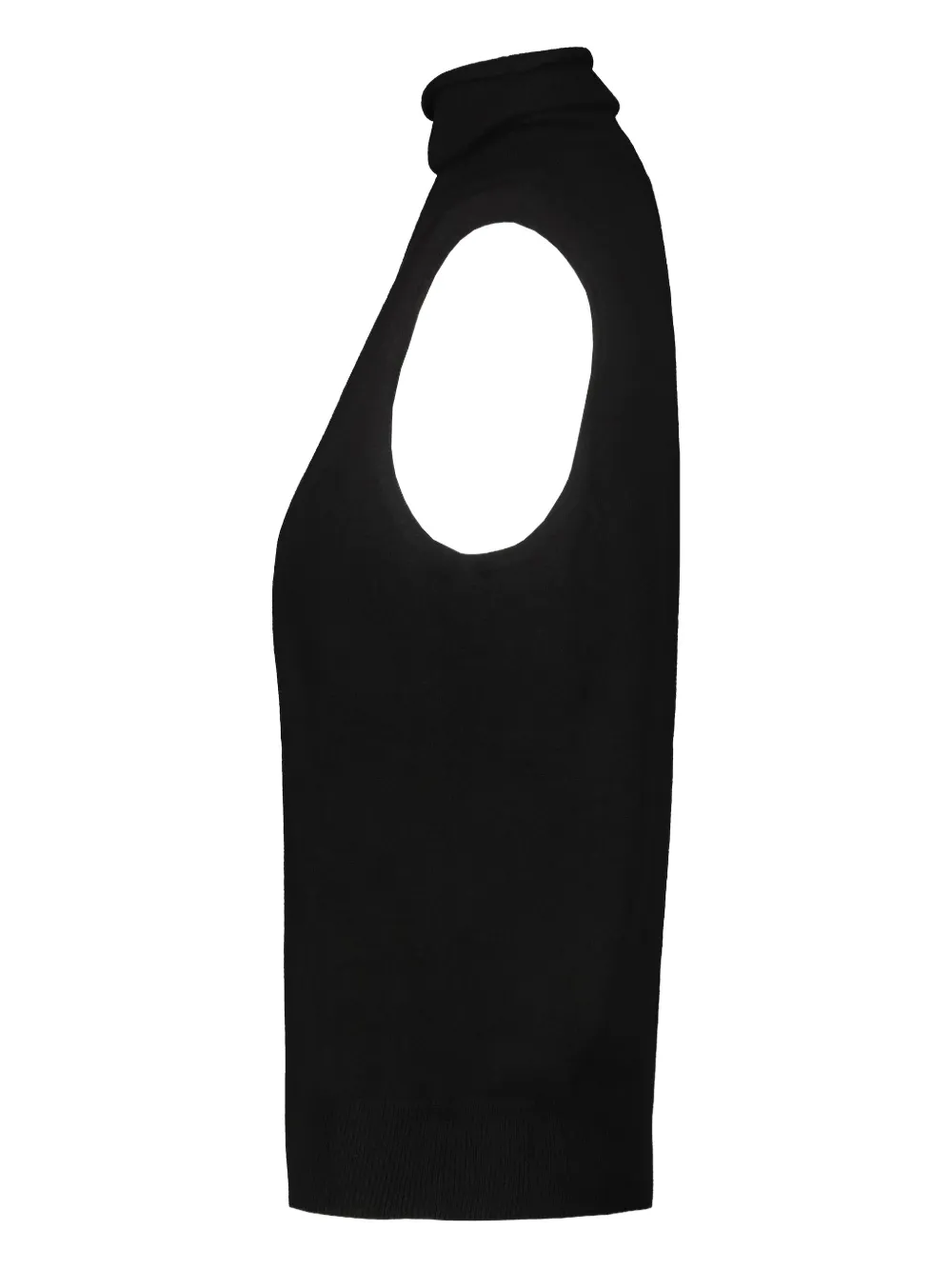 roll-neck cashmere vest