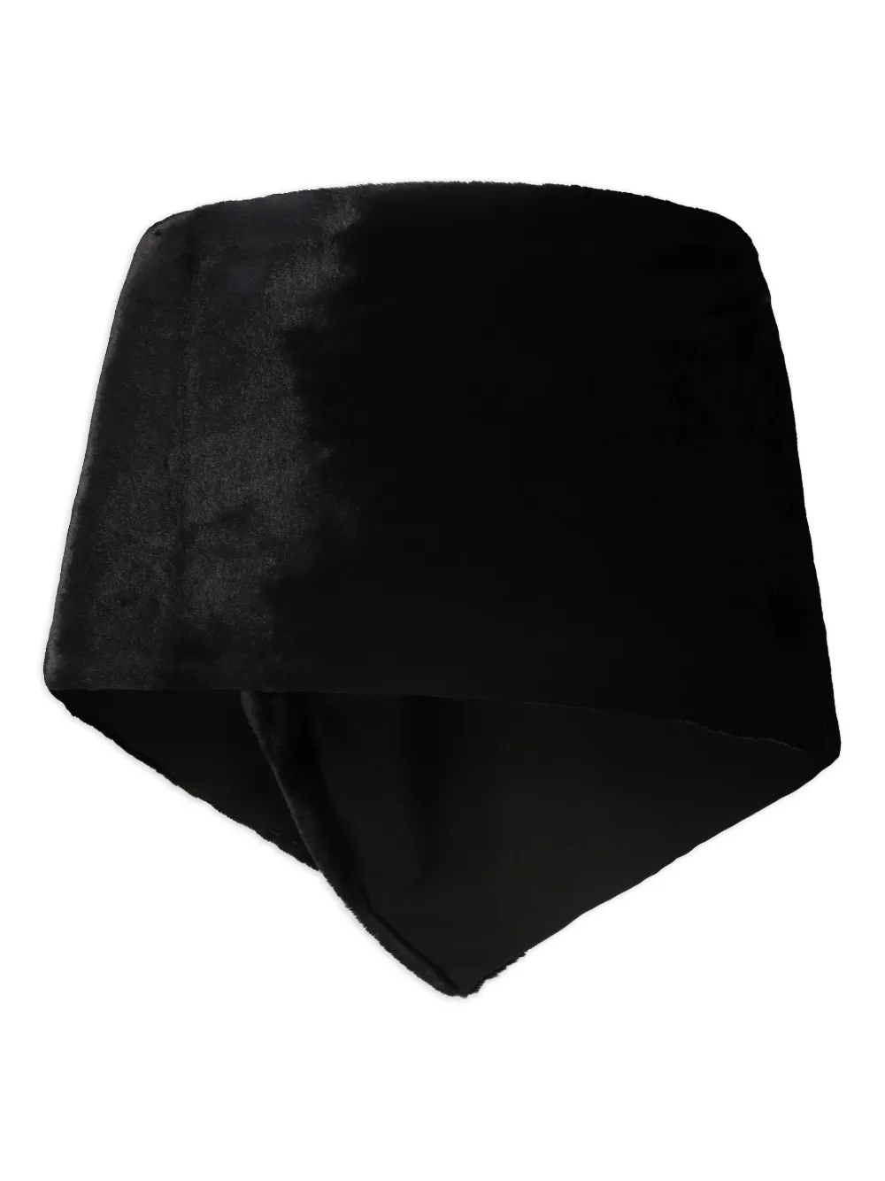 DRHOPE Sjaal van imitatiebonr - Zwart