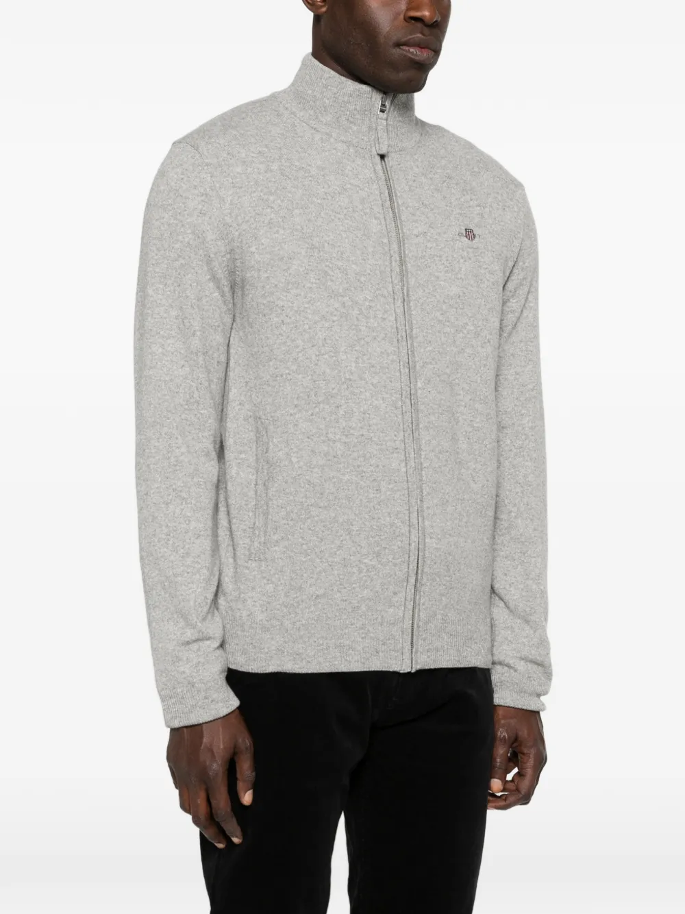  Gant Zip-up Cardigan - Grey 