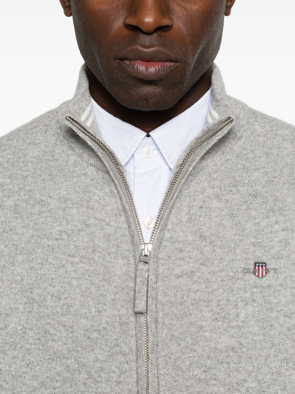 Gant Vest met rits Grijs