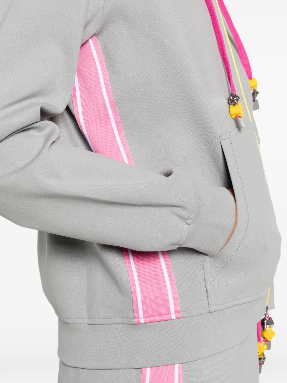 Casablanca Top met capuchon en zijstreep Grijs