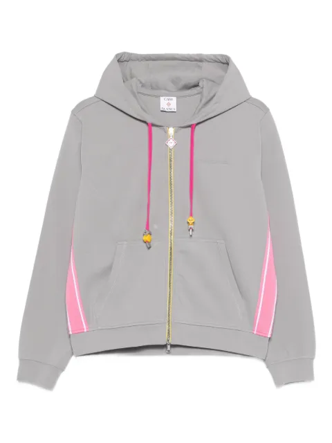 Casablanca zip side stripe hooded top