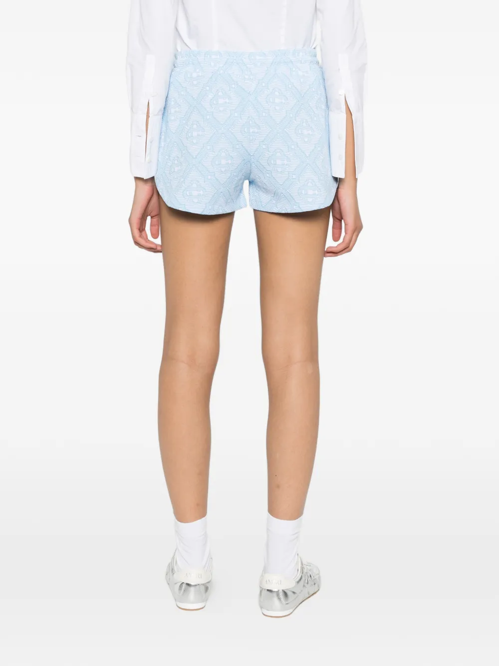 Casablanca Shorts met trekkoord en patroon Blauw