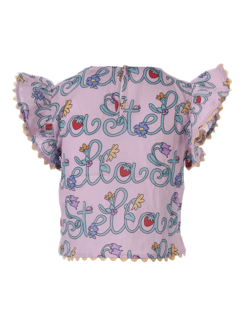 Stella McCartney Kids Katoenen top met ruches Roze