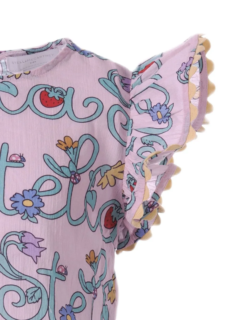 Stella McCartney Kids Katoenen top met ruches Roze