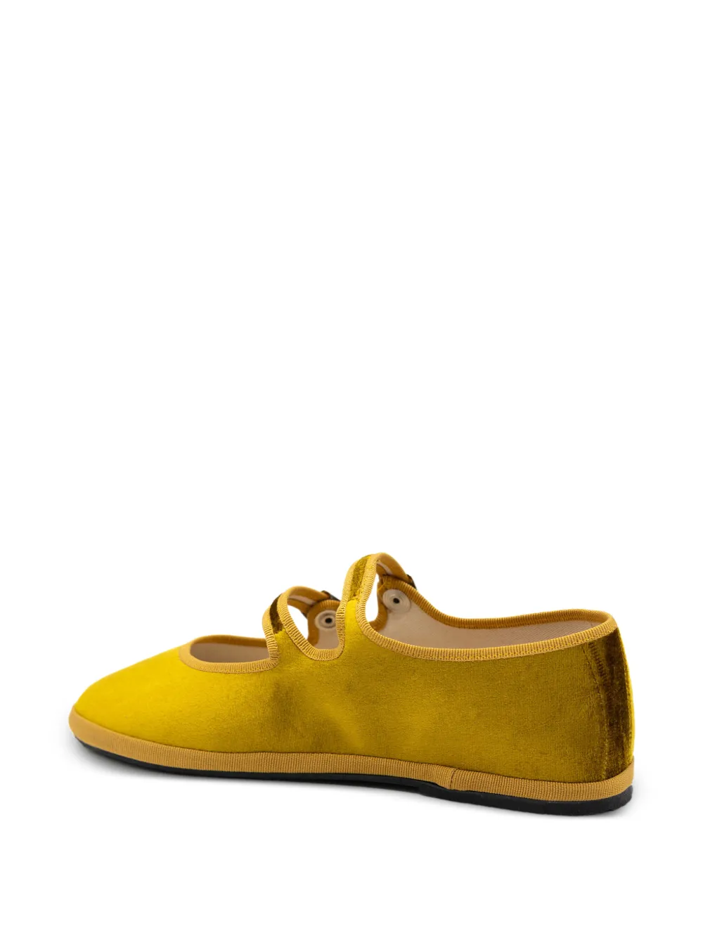 Gondolina Nina Mary Jane ballerina's met dubbel kant Geel