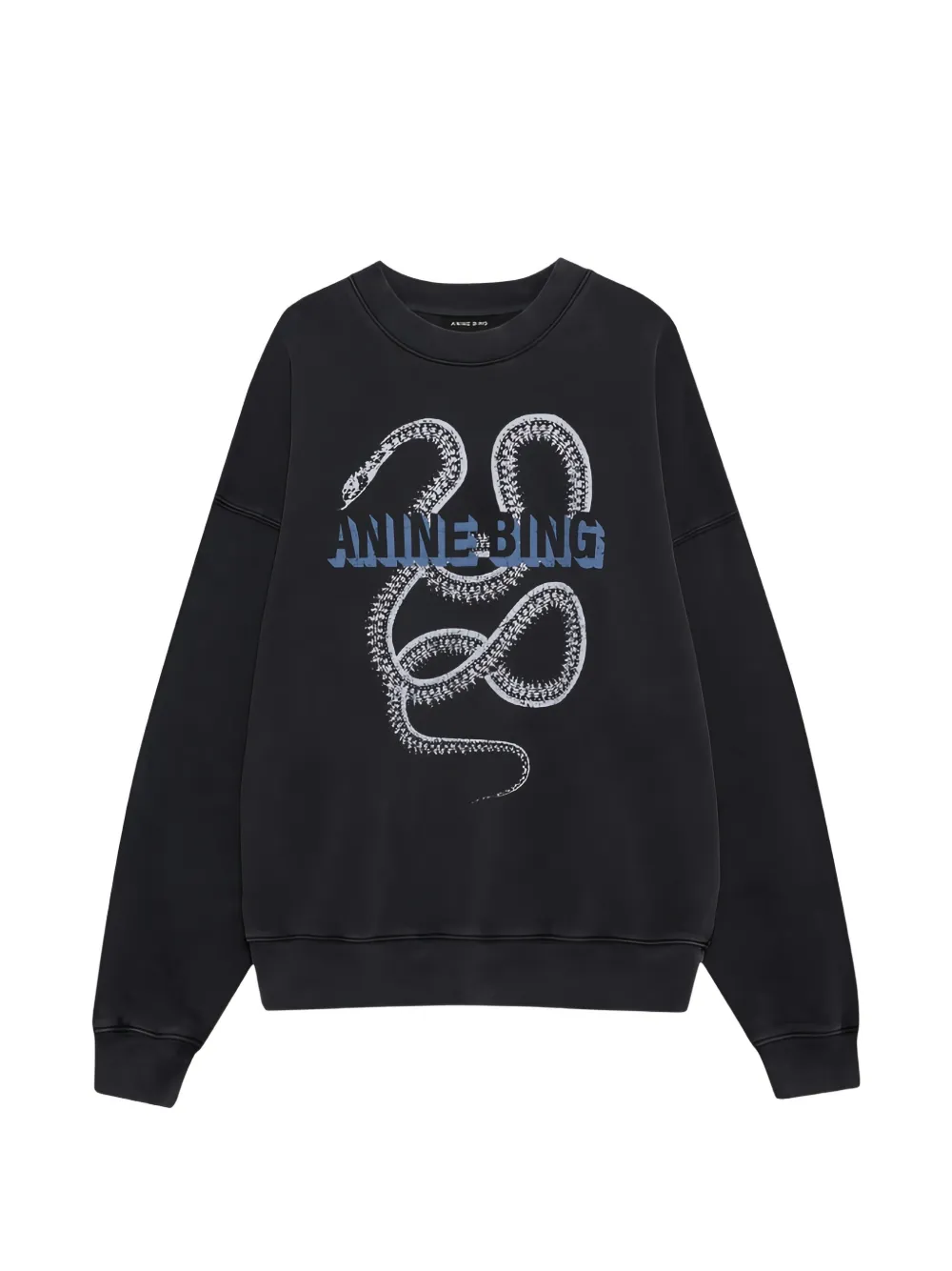 ANINE BING snake graphic sweatshirt - Nero