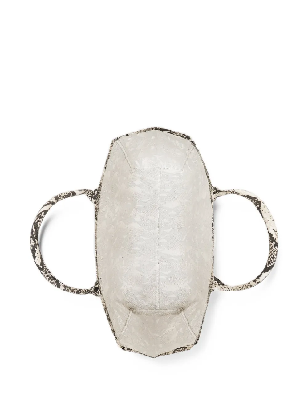 ANINE BING Shopper met pythonprint Beige