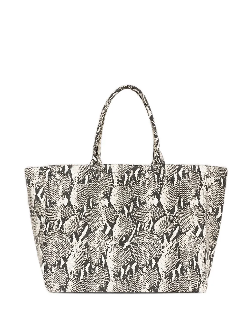 ANINE BING Shopper met pythonprint Beige