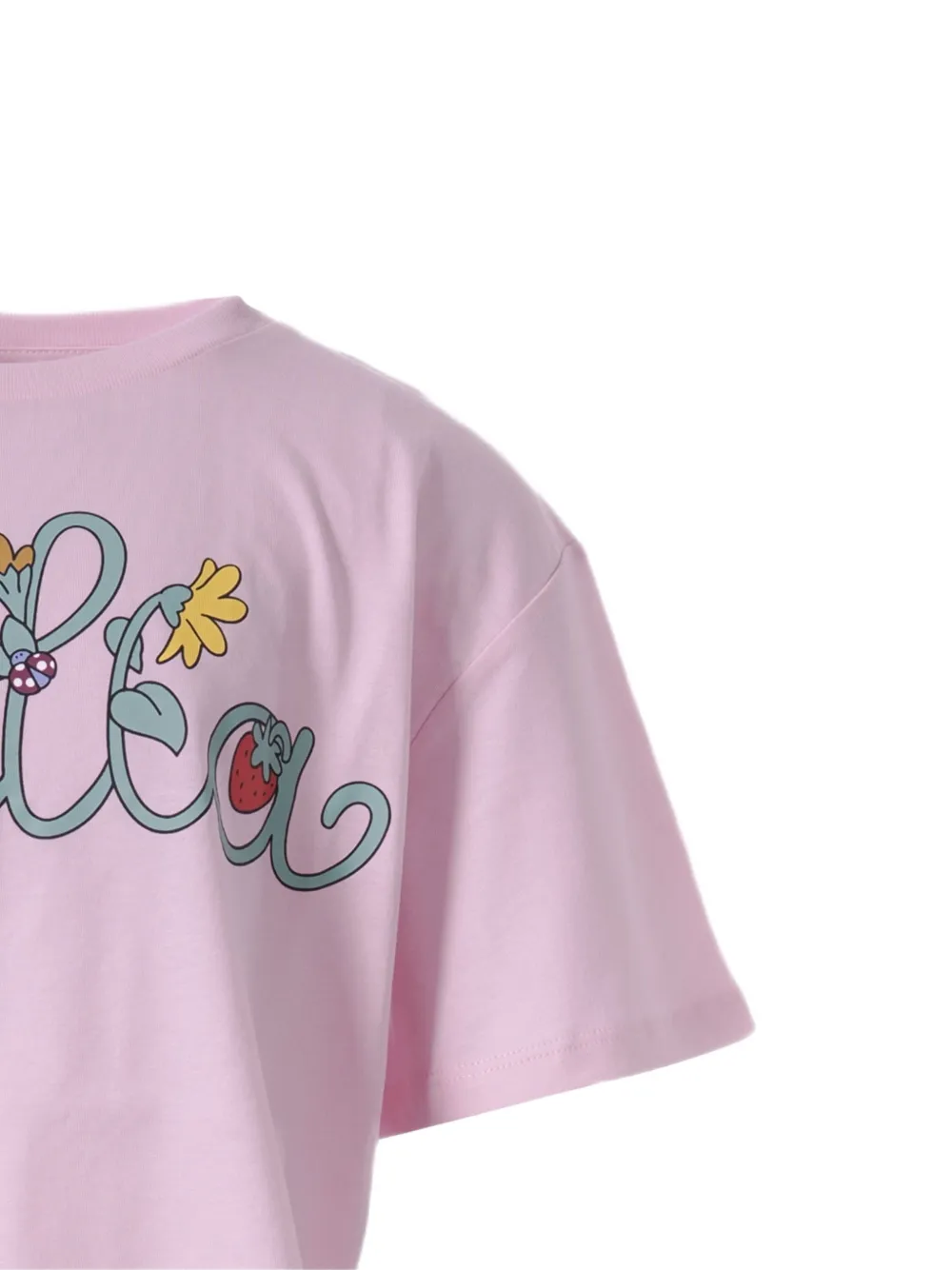 Stella McCartney Kids Stella Vine katoenen T-shirt Roze