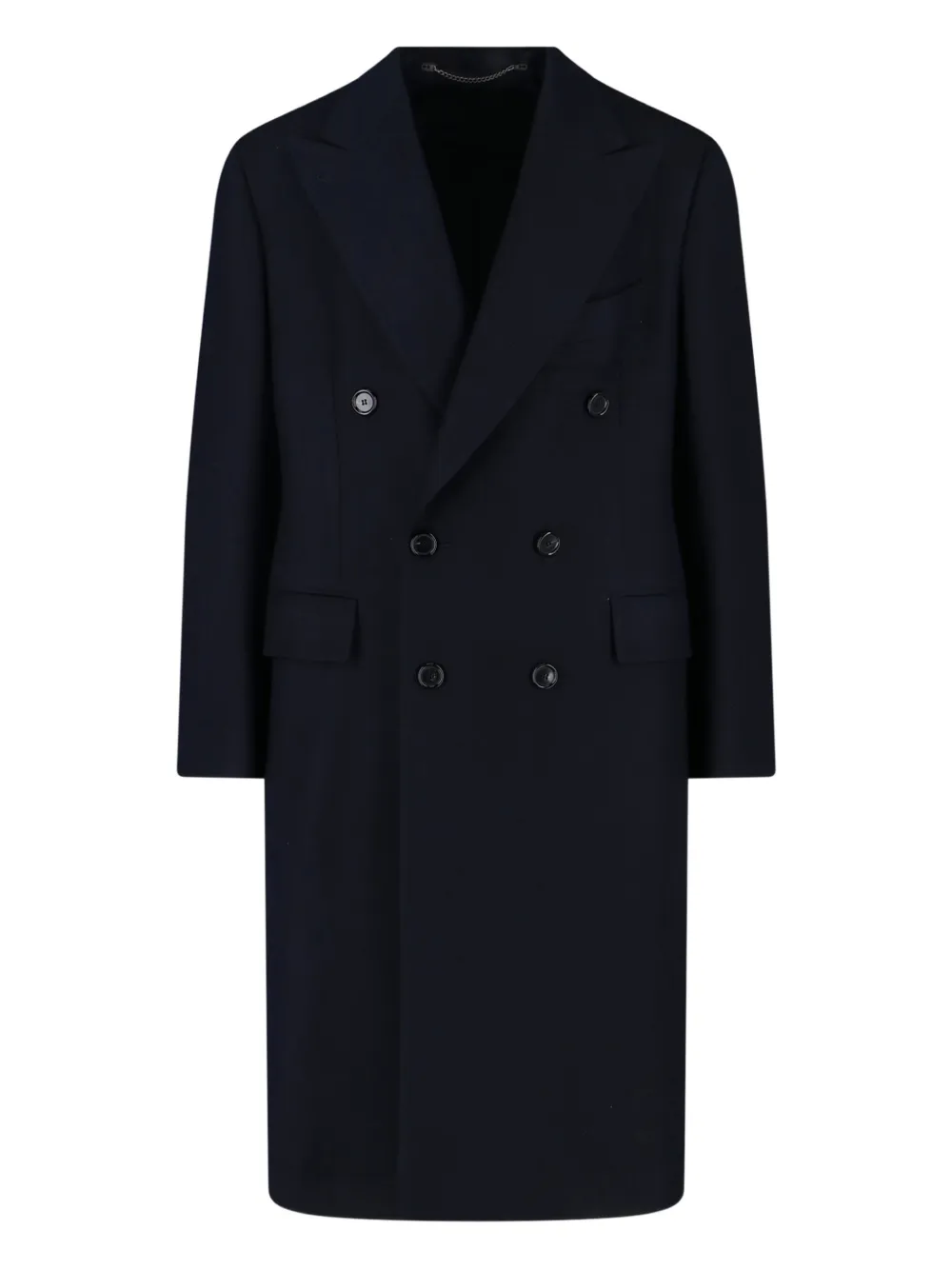 Cesare Attolini double-breasted coat | bleu | Image 1