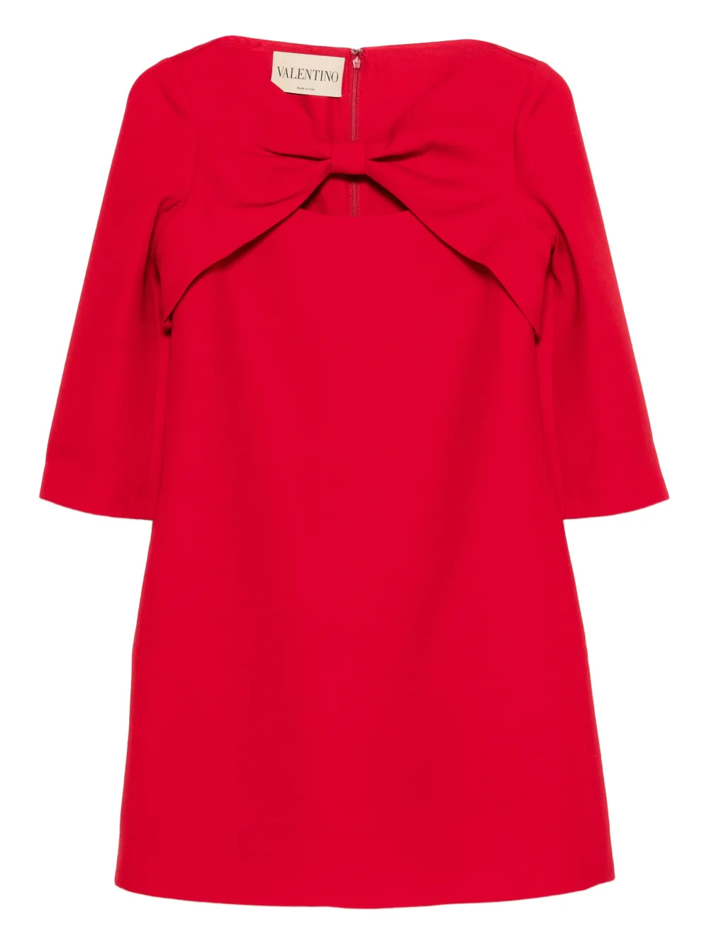 Valentino Garavani bow-detail mini dress - Rosso