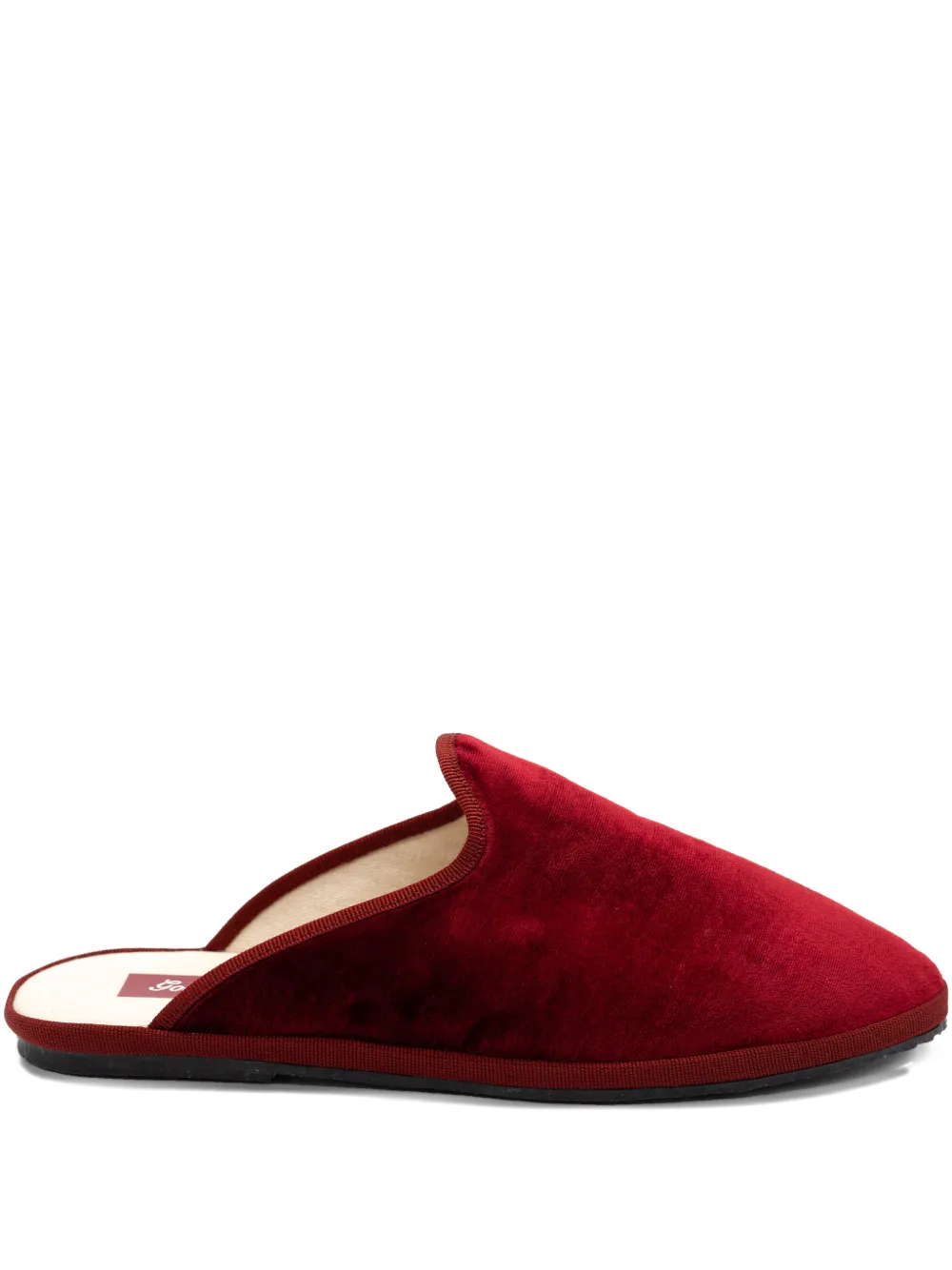 Gondolina San Marco Velvet Mules In Red