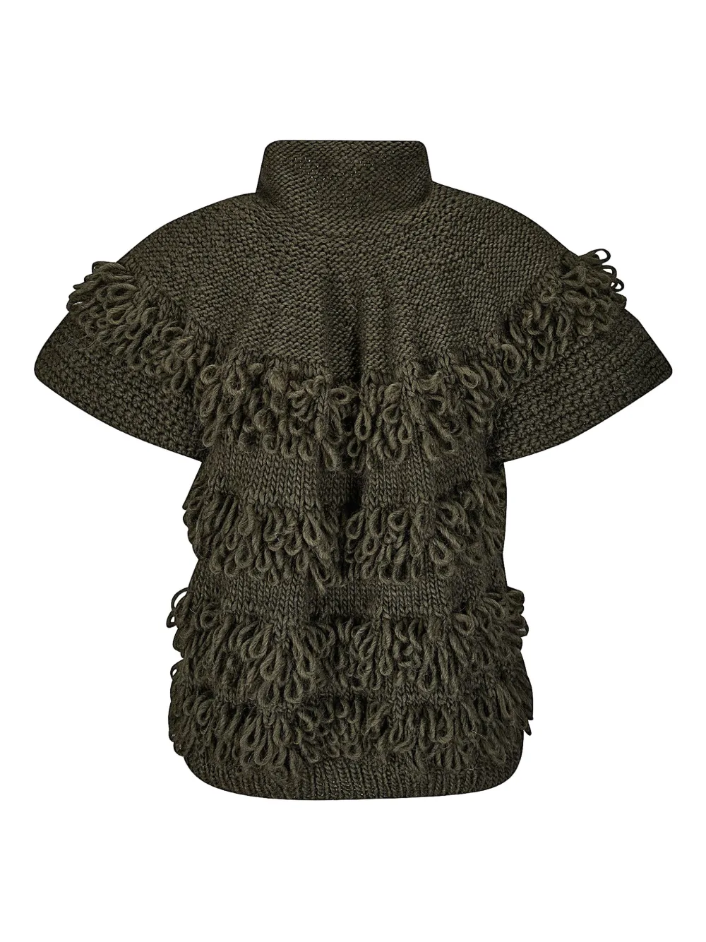 Handmade fringed zipped cardigan | Cardigans | Image 2