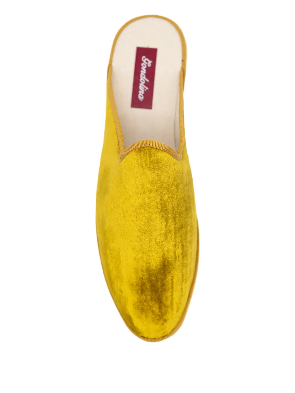  Gondolina Burano Velvet Mules - Yellow 
