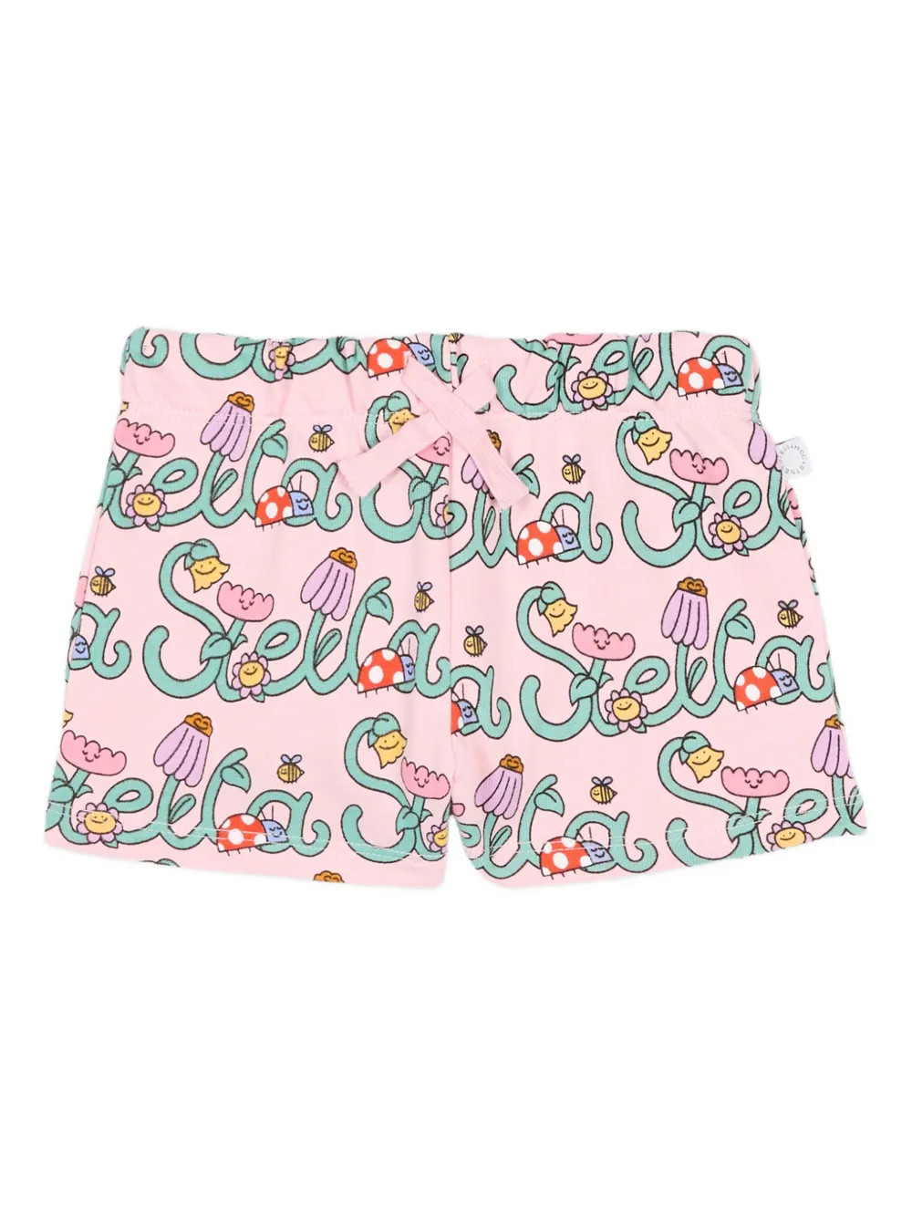 Stella McCartney Kids logo-print shorts - Rosa