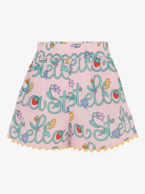 Stella McCartney Kids floral scalloped shorts