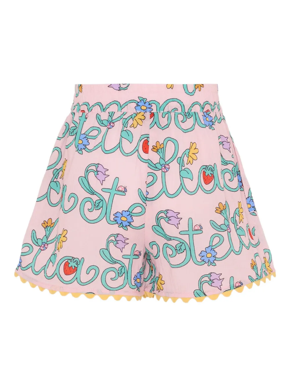  Stella Mccartney Kids Floral Scalloped Shorts - Pink 