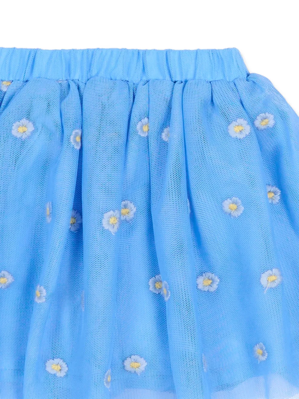 Stella McCartney Kids floral-embroidered skirt - Blauw
